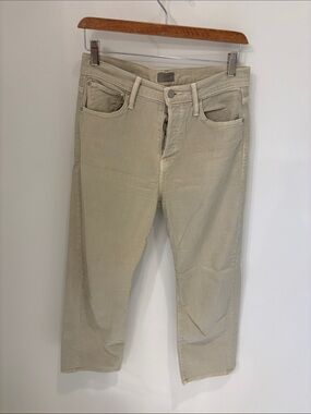 MOTHER Beige Relaxed fit size 24 Ankle Jeans